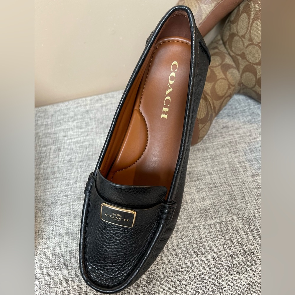 $149 Coach Mona Drives women’s shoes Black leather - Picture 2 of 8